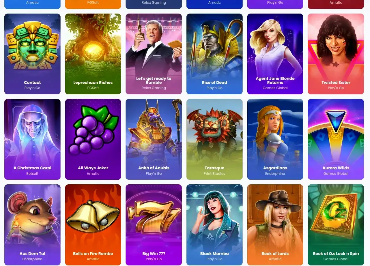 Wyns Casino Spielauswahl